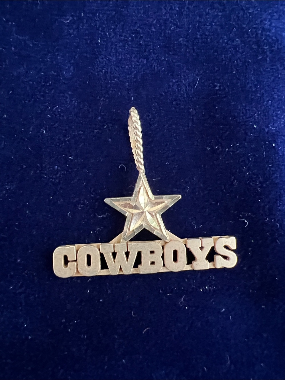 Cowboys Star Pendant Charm in 14k MA